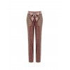 Pantaloni Dritti Stile Patchwork In Misto Viscosa Con Foulard Logato In Vita Rinascimento