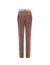 Straight-leg patchwork-style trousers in a viscose blend with a logoed Rinascimento scarf at the waist