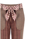 Straight-leg patchwork-style trousers in a viscose blend with a logoed Rinascimento scarf at the waist