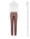 Straight-leg patchwork-style trousers in a viscose blend with a logoed Rinascimento scarf at the waist