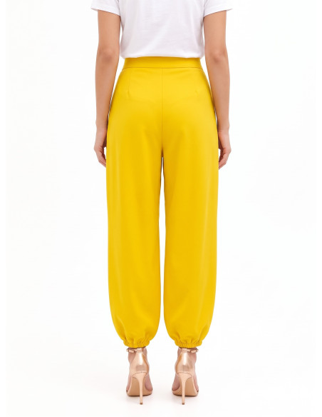 Pantalon ballon à plis croisés sur le devant « Rinascimento »
