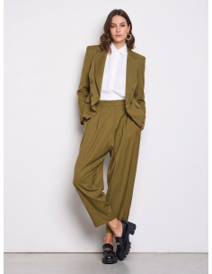 Pantalon ballon en mélange de viscose avec doubles pinces « Rinascimento »