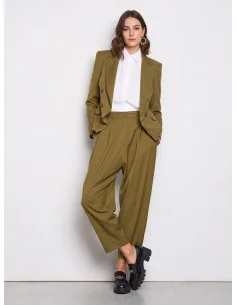 Pantalon ballon en mélange de viscose avec doubles pinces « Rinascimento »
