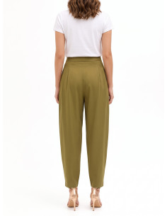 Pantalon ballon en mélange de viscose avec doubles pinces « Rinascimento » 2