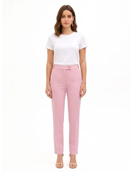 Pantalon droit en tissu technique avec poches « Rinascimento »