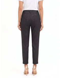 Pantaloni A Sigaretta In Denim Con Risvolto Rinascimento 2
