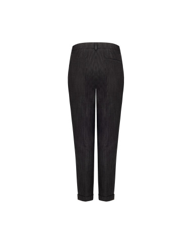 Rinascimento Cigarette-Style Denim Trousers with Turn-ups