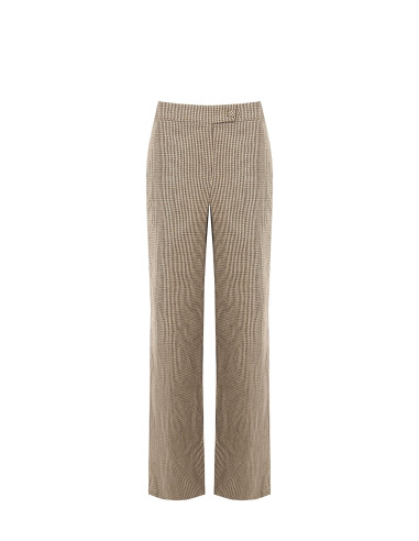 Small-Chequered Palazzo Trousers with Pockets by Rinascimento