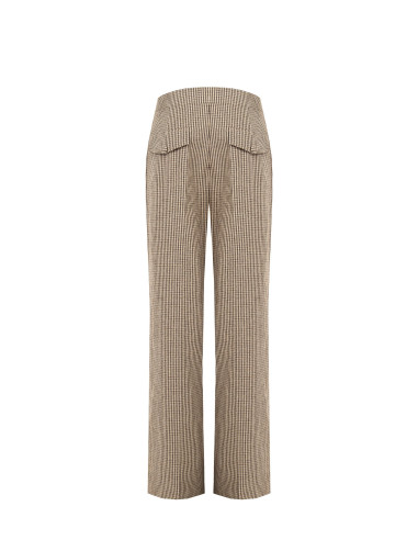 Small-Chequered Palazzo Trousers with Pockets by Rinascimento