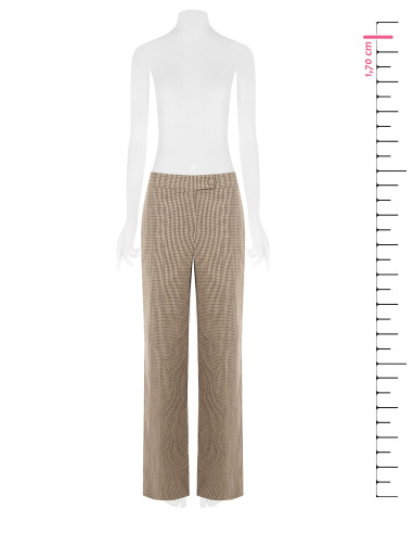 Pantaloni Palazzo A Quadri Piccoli Con Tasche Rinascimento