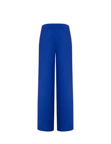 Cadi-fabric palazzo trousers with pleats and tone-on-tone buttons by Rinascimento
