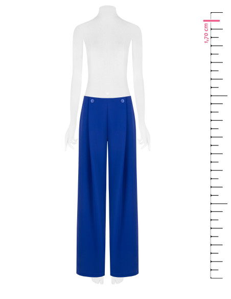 Cadi-fabric palazzo trousers with pleats and tone-on-tone buttons by Rinascimento
