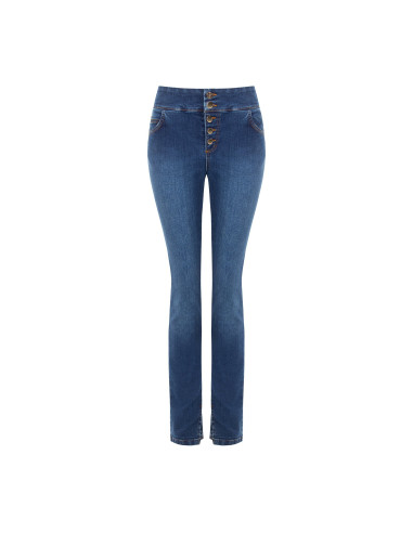 Rinascimento Stretch Skinny Jeans with Small Slits at the Ankles