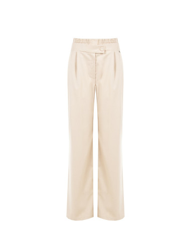 Velvety Palazzo Trousers with Double Pleats and ‘Rinascimento’ Pockets