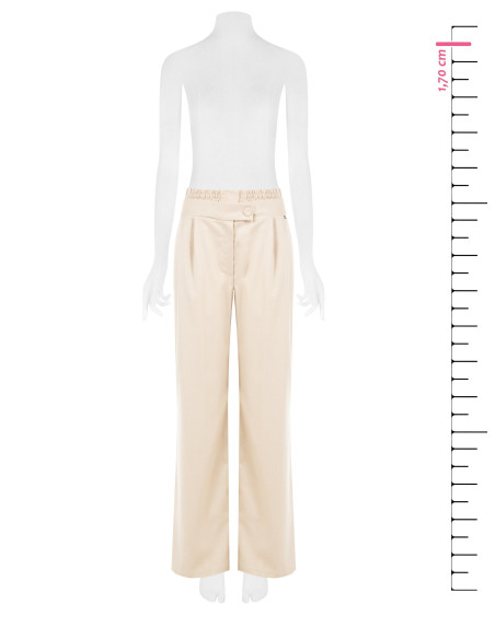 Velvety Palazzo Trousers with Double Pleats and ‘Rinascimento’ Pockets