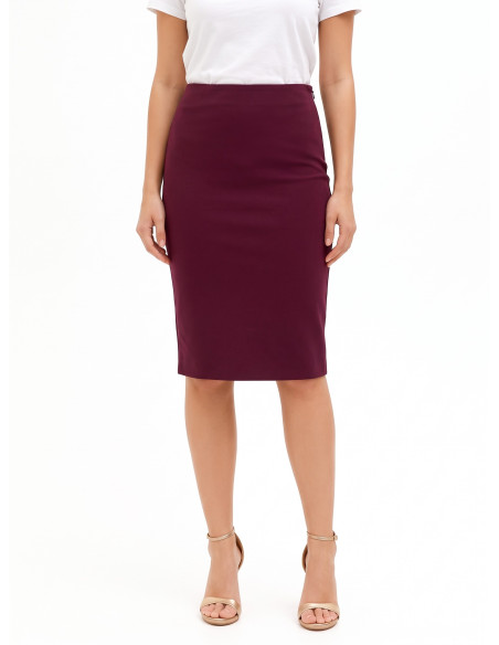 Rinascimento Technical Fabric Sheath Skirt with Side Zip