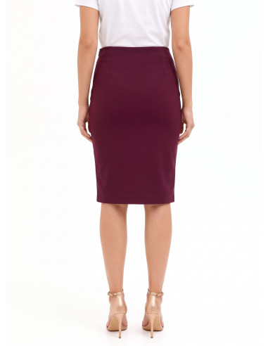 Rinascimento Technical Fabric Sheath Skirt with Side Zip