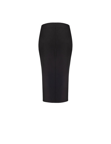 Cadi-fabric sheath skirt with a slit and a Rinascimento-style lace insert