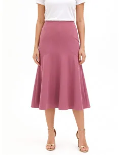 Rinascimento Long Flared Skirt in Scuba Crepe