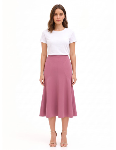 Rinascimento Long Flared Skirt in Scuba Crepe