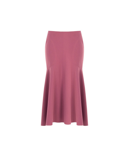 Rinascimento Long Flared Skirt in Scuba Crepe