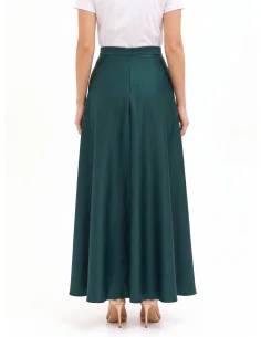 Jupe longue en satin avec poches « Rinascimento » 2