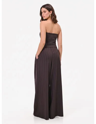 Pantaloni Palazzo In Tessuto Cadi A Righe Multiple Rinascimento