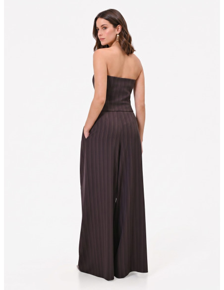 Pantaloni Palazzo In Tessuto Cadi A Righe Multiple Rinascimento