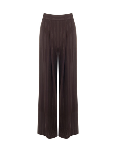Pantalon palazzo en tissu cadi à rayures multiples Rinascimento
