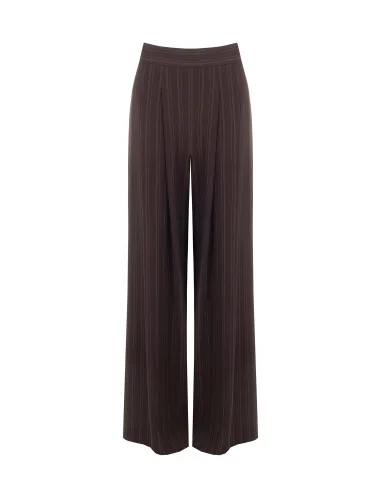 Pantaloni Palazzo In Tessuto Cadi A Righe Multiple Rinascimento