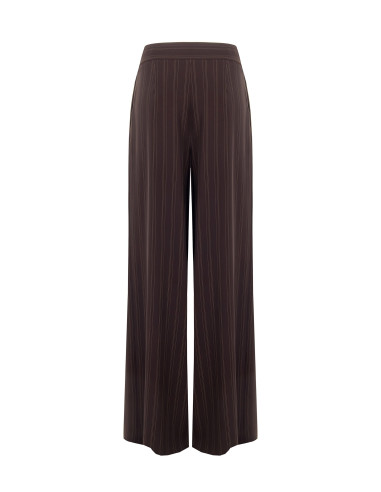 Palazzo Trousers in Multi-Stripe Cady Fabric Rinascimento