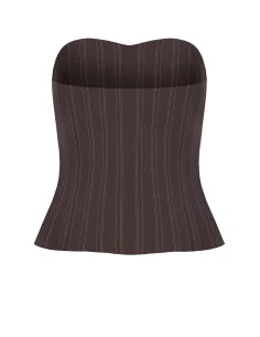 Top corset bustier rayé tennis avec boutons dorés Rinascimento 2