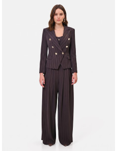 Veste blazer courte et cintrée à rayures multiples « Rinascimento »... 2