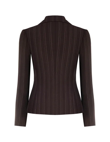 Giacca Blazer Corto E Sfiancato A Righe Multiple Rinascimento