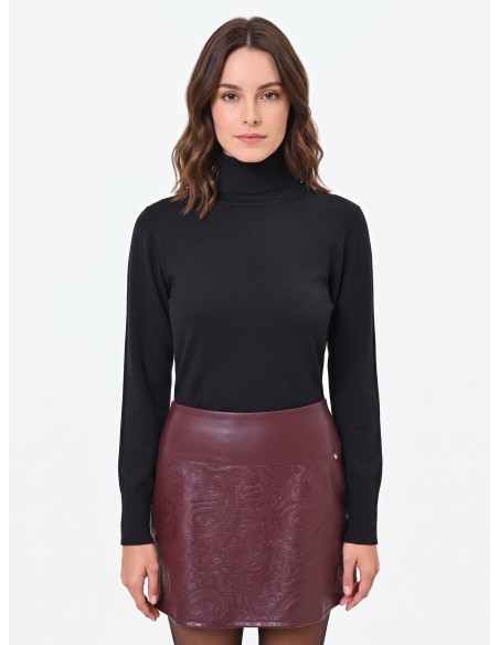 Turtleneck Jumper with Embroidered ‘Rr’ Logo – Rinascimento - Vesti...