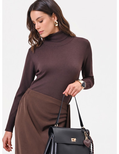 Turtleneck Sweater with Embroidered RR Logo Rinascimento