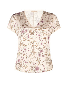 Curvy Flowing Satin Blouse with Rinascimento Floral Print – Curvy -...