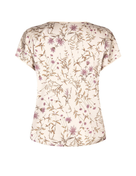 Blusa Fluida Curvy In Raso Motivo A Fiori Rinascimento Curvy