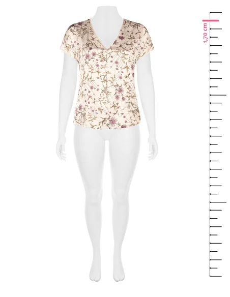 Curvy Fluid Satin Blouse with Floral Print Rinascimento Curvy