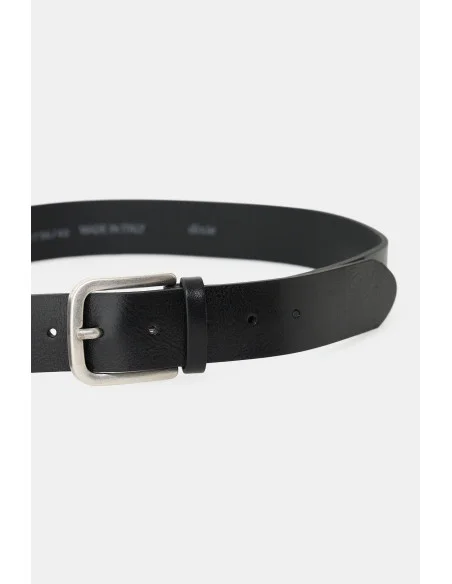 Ceinture simple avec boucle carrée mate Dixie - Noir