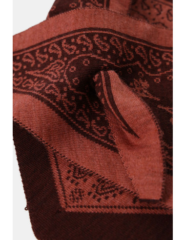 Foulard Jacquard Motivo Bandana Con Dettaglio Logo Dixie - Bordeaux