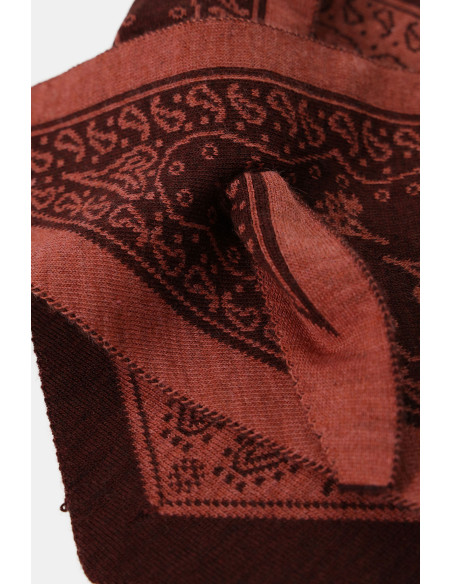 Foulard Jacquard Motivo Bandana Con Dettaglio Logo Dixie - Bordeaux