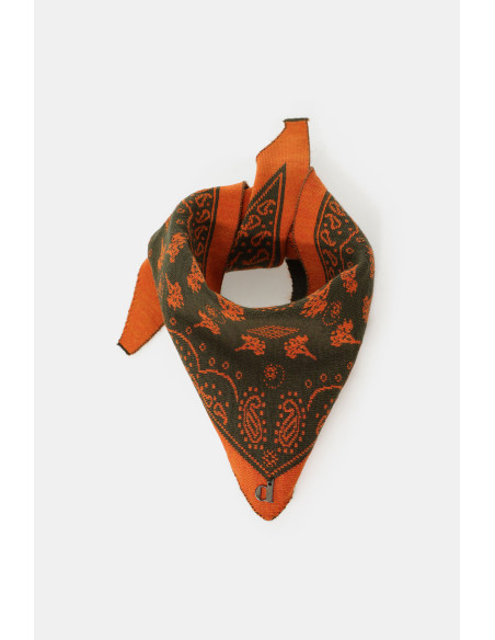 Foulard jacquard à motif bandana avec détail logo Dixie - Militaire