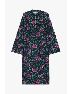 Robe midi à motif floral avec fermeture à brandebourgs Dixie 2