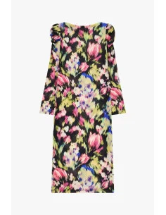 Robe midi à imprimé floral avec épaules froncées Dixie 2
