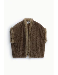Short Faux Fur Jacket with Fur-Effect Trim Dixie 2