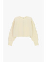 Cardigan Corto Con Bottoni E Maniche Lunghe Dixie - Panna Bianco