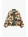 Giacca Eco-Pelliccia Corta Fantasia Floreale Dixie