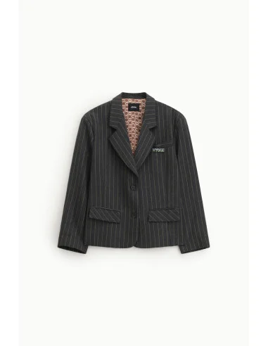 Blazer rayé avec poches frontales et doublure à motifs Dixie