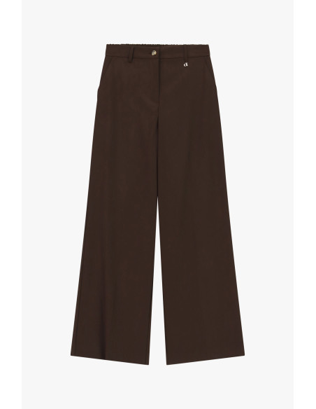 Dixie Palazzo Trousers with Side Pockets and Belt Loops - Vestiti F...